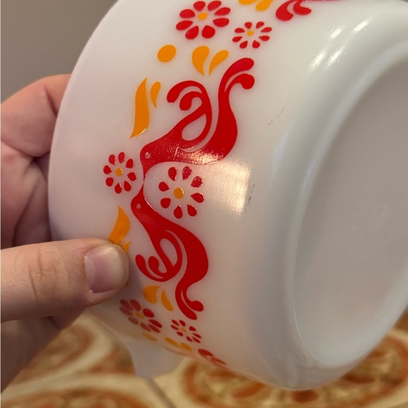 Rare Vintage Pyrex 70s 1QT Casserole Dish Friendship Pattern #473 W/O Lid - Picture 12 of 15